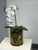 Late 19th Century Savage London Painted Tole Canister + Faux Orchid Arrangement, 19th-Century For Sale - Image 5 of 12