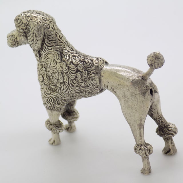 Large Vintage Italian Silver Poodle Figurine, Florence, 1950s For Sale - Image 4 of 12