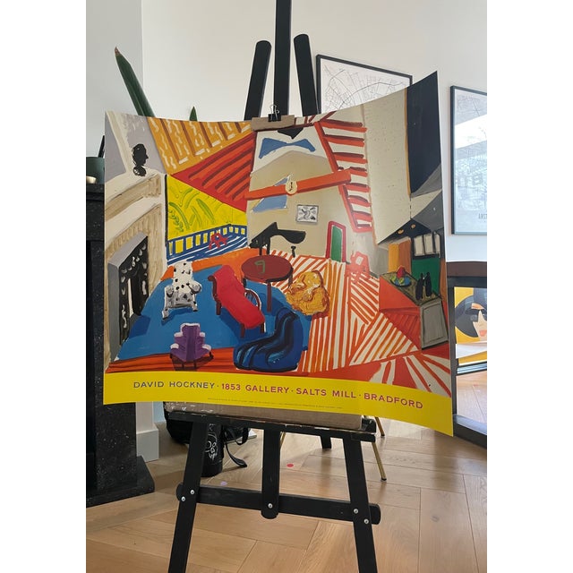 Abstract David Hockney, Montcalm Interior at 7 O'clock, Copyright David Hockney, 1988, Printed in the Uk For Sale - Image 3 of 8