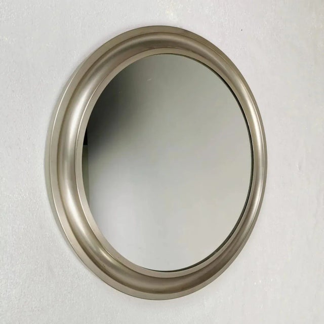 Sergio Mazza, Round Nickel Mirror Mod "Narciso", Artemide 1969 This piece is attributed to the mentioned designer/maker....