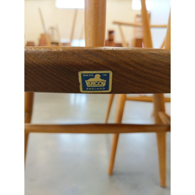 Set of 8 Vintage Mid Century Modern Dining Chairs by Ercol For Sale - Image 9 of 12