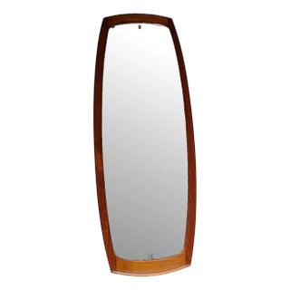 Wall Mirror with Teak Frame, 1970s For Sale