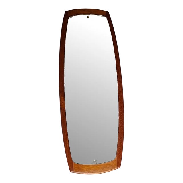 Wall Mirror with Teak Frame, 1970s For Sale