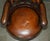 Antique Captain's Desk Chair in Brown Leather, 1880 For Sale - Image 6 of 18