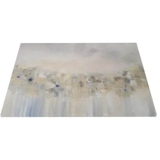 A Walk in the Rain is a modern abstract neutral giclee canvas print (from original artwork). The neutral colors are a cool...