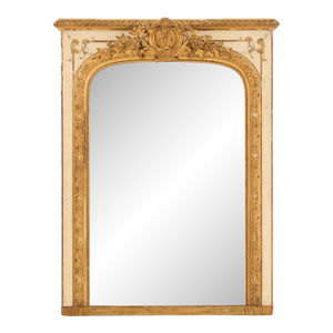 French Belle Epoque Parcel-Gilt Overmantel Mirror