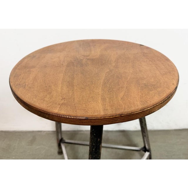 Industrial Black Workshop Stool, 1960s For Sale - Image 6 of 14