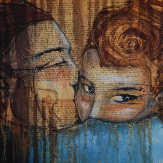 Framed "Couple's Embrace" Print For Sale - Image 4 of 12