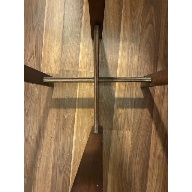1930s 1930s Art Deco Walnut Side Table With Glass Top For Sale - Image 5 of 9