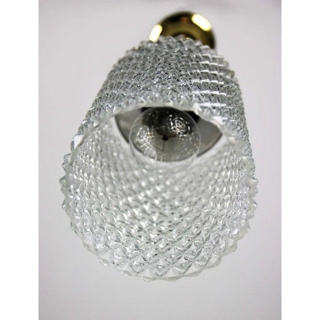 Crystal Glass Pendant Lamp, 1960s For Sale - Image 13 of 14