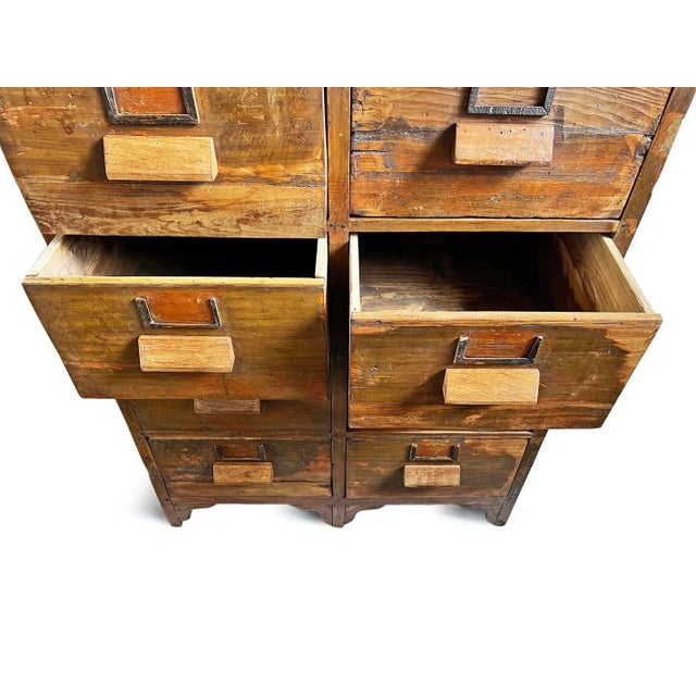 Brown Mid 20th Century Vintage Salvage Wood Dresser Chest For Sale - Image 8 of 10