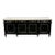 Jansen Style, Hollywood Regency, Sideboard, Black Lacquer, Bronze, Marble For Sale