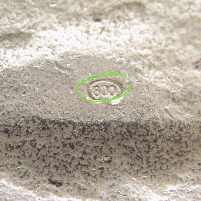 Vintage Italian Handmade Genuine Silver Turkey Figurine Sculpture 1950/60 For Sale - Image 9 of 11