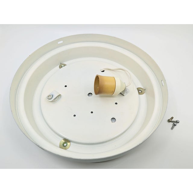 Italian Chrome Plated & Grey Metal, Molded Glass Ceiling Lamp, 1960s by Sergio Mazza for Artemide For Sale - Image 10 of 11