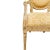French Louis XVI Medallion Back Armchair With Crème-Peinte Distressed Finish For Sale - Image 13 of 18
