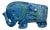 Vintage Blue Ceramic Elephant Sculpture by Aldo Londi for Bitossi / Flavia Montelupo, 1960s For Sale