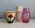 Set of Vintage Vases - Pink Glass, Floral Ceramic & Applied-Flower Glass For Sale - Image 13 of 13