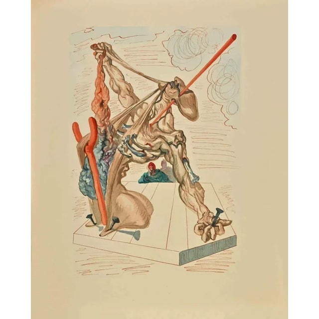 Modern Salvador Dali, The Divine Comedy: The Falsifiers, Woodcut Print, 1963 For Sale - Image 3 of 3