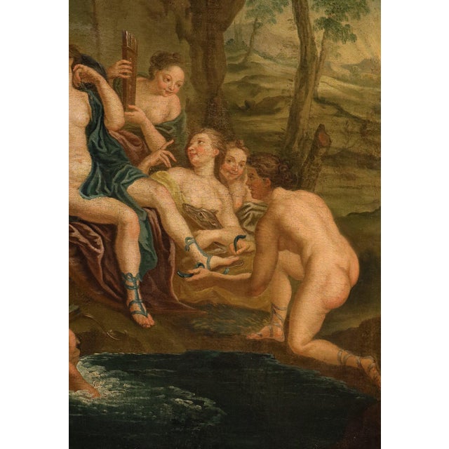 Circle of Antoine Coypel, Diana Bathing with the Nymphs, 1720, Oil on Canvas For Sale - Image 11 of 14
