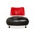 Pallone Armchair in Black and Red Leather from Leolux For Sale - Image 10 of 11