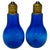 1970's Petite Cobalt Blue Lightbulb Salt and Pepper Shakers | Mid Century Blue Glass Kitchen Decor | Retro Novelty Gift For Sale - Image 4 of 13