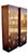 1970s Henredon Scene One Walnut Campaign Style Display Storage Cabinets. Beautiful walnut construction with striking wood...
