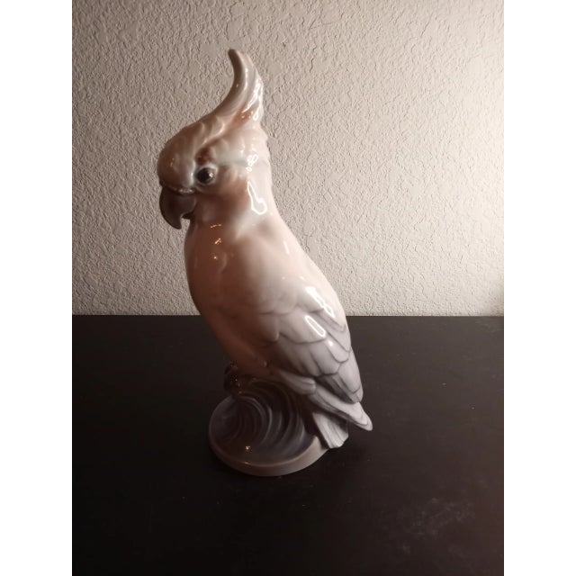 Beige Vintage Dahl Jensen Copenhagen Denmark Cockatoo Figurine For Sale - Image 8 of 9