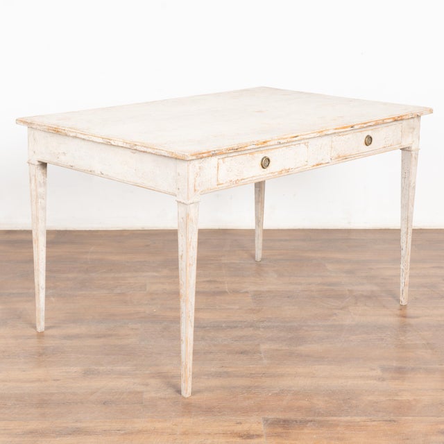 Mid 19th Century Swedish Gray Pine Partner's Desk Writing Table For Sale - Image 12 of 12