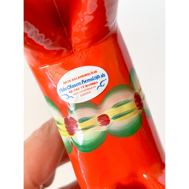 Late 20th Century Late 20th Century Swedish Modern Hand Painted Dala Horse by Nils Olsson For Sale - Image 5 of 6