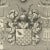 Antique print titled 'Hier leit begraven de weledele Joncheer Gerard van Randenrode (\.)'. Coat of arms of Randenrode...