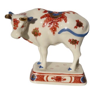 Royal Delft (De Porceleyne Fles) Cow Figurine. For Sale