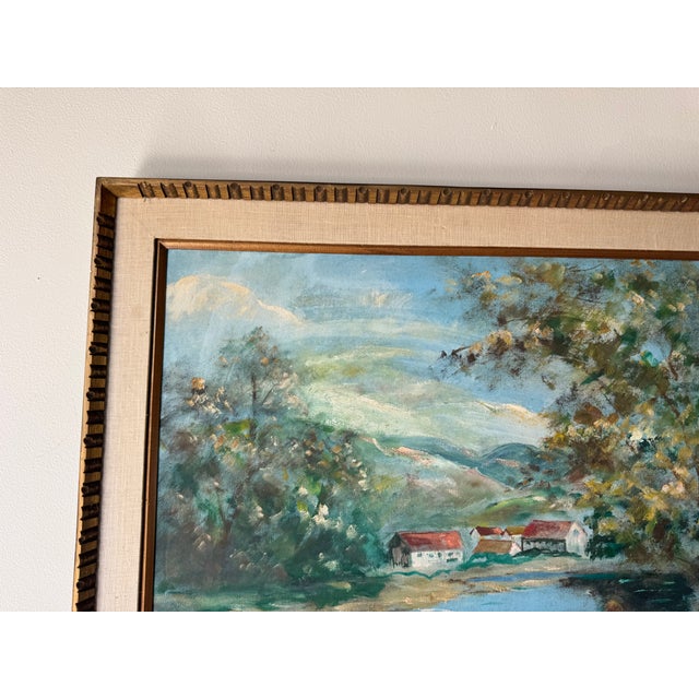 1970s Elizabeth Van Cort “Children and Country Scenes” Impressionist Oil on Canvas Painting – Framed For Sale - Image 5 of 13