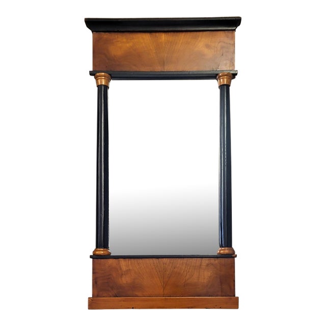 Antique German / Austrian 20th C Biedermeier Style Wall Mirror For Sale