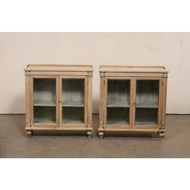 Neoclassical Console-Cabinet Bookcases - a Pair For Sale In Atlanta - Image 6 of 12