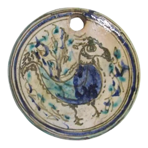 Islamic Persian Quajar Pottery Beehive Cover