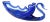 1950s Large Blue Murano Glass Swan Bowl For Sale