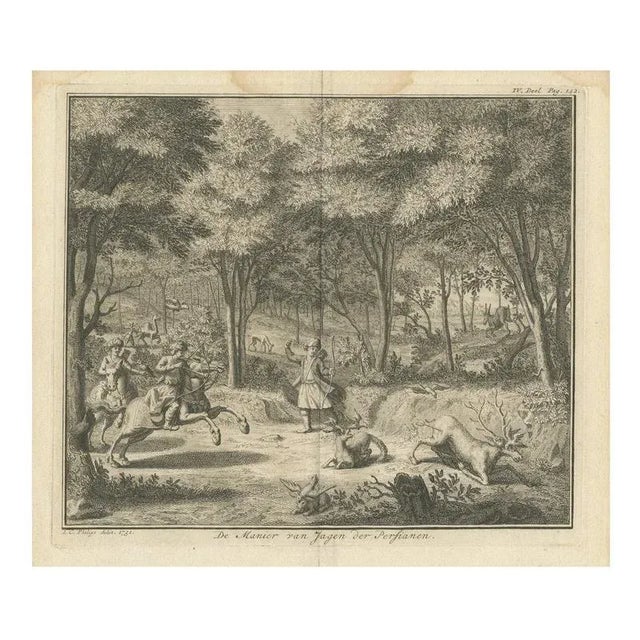 Philips, Hunting Scene, 1700s, Paper For Sale - Image 10 of 10