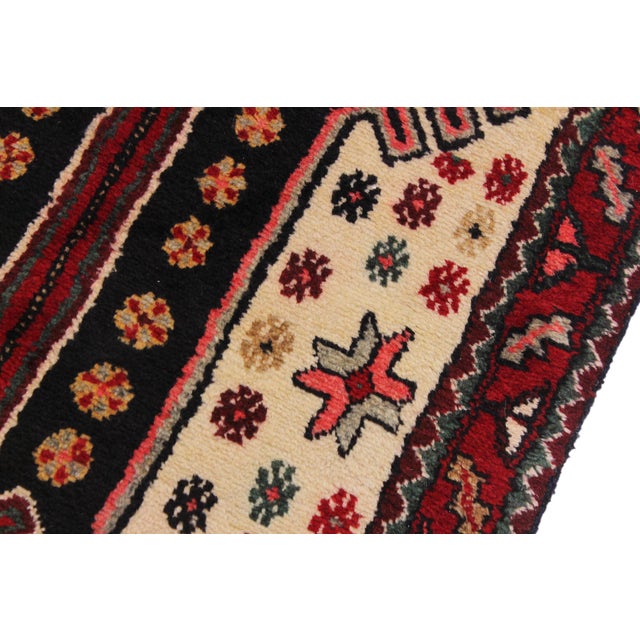 Textile Persian Hamadan Red/Blue Wool Runner Rug- 2'11'' X 10'11'' For Sale - Image 7 of 10