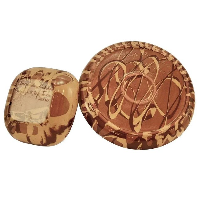 Calico Clay 7” Tray & Bowl For Sale - Image 4 of 5
