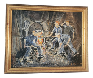 Pike, the Stokers, 1960s, Oil, Framed