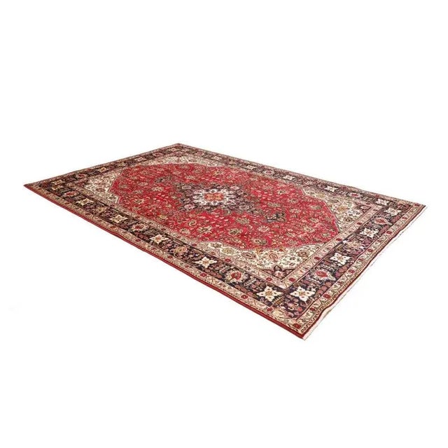 Middle Eastern Hand-Knotted Tabriz Rug For Sale - Image 3 of 11