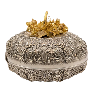 Gold Accent Bonbonniere — Ottoman Silver Plated With 24k Gold Detail, Grand Bazaar Istanbul