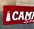 Vintage Campari Soda advertising sign in enameled metal, an original from the period, with classic red and white graphics....