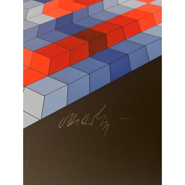 Victor Vasarely, Tsiga, 1973, Silkscreen For Sale - Image 7 of 8