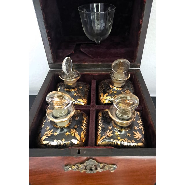 Textile Antique Biedermeier Dutch Liqueur Cabinet, 1800s For Sale - Image 7 of 18