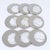 Willy Rizzo 1970s Willy Rizzo Style Ice Effect Lucite and Chrome Coasters, 9 pieces For Sale - Image 4 of 13