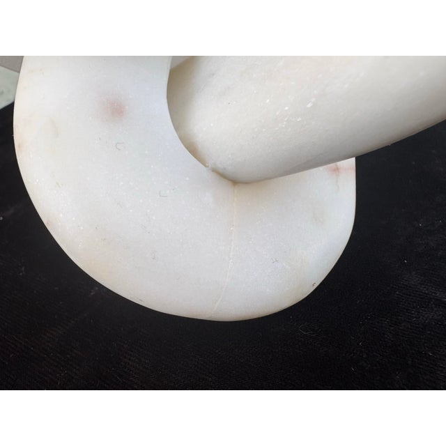 Stone Vintage Interlocking Marble Knot Sculpture | Modern Organic Abstract Object For Sale - Image 7 of 8