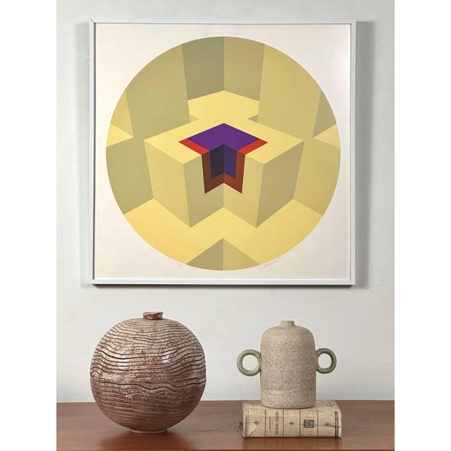 Marko Spalatin (Croatian, b. 1945) - Op Art Screenprint, Signed (ca. 1978, Framed). Signed and numbered at the bottom in...