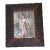 Early 20th Century Art Nouveau Arts & Crafts Hand Carved Oak Frame W/Print of Woman "Alone" Reproduction For Sale