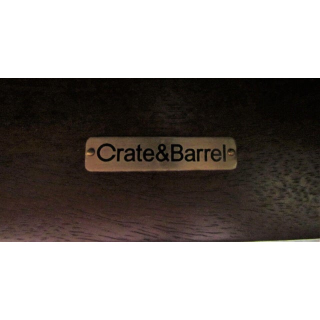 Contemporary Crate & Barrel Mahogany Dining Table With Leaf Chairish